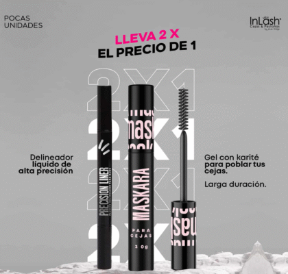 Delineador de Ojos + Gel Fijador de Cejas